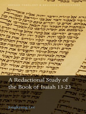 cover image of A Redactional Study of the Book of Isaiah 13-23